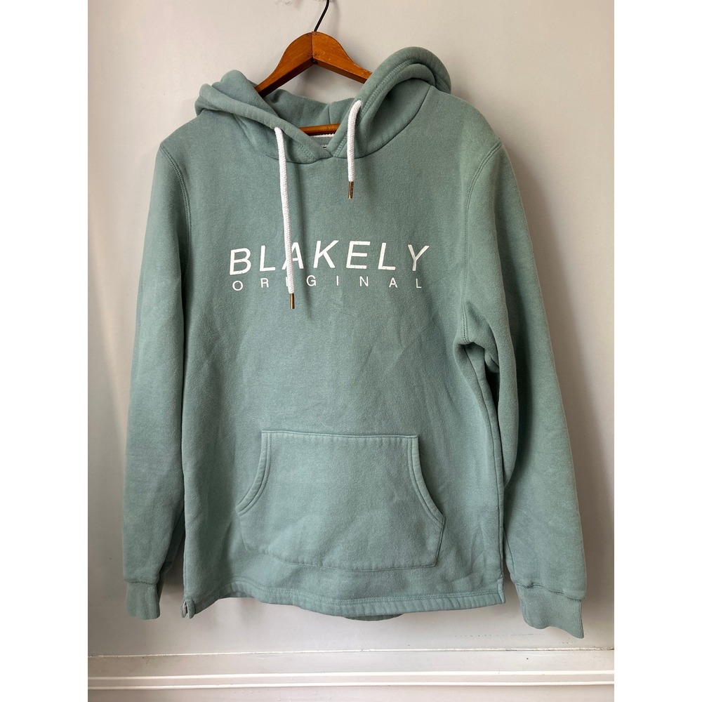 Blakely Original Mens Sage Green Logo Pullover Hoodie Size Medium